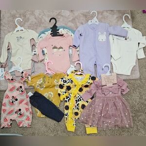Baby Girl Lot 1-3 Months Clothing New